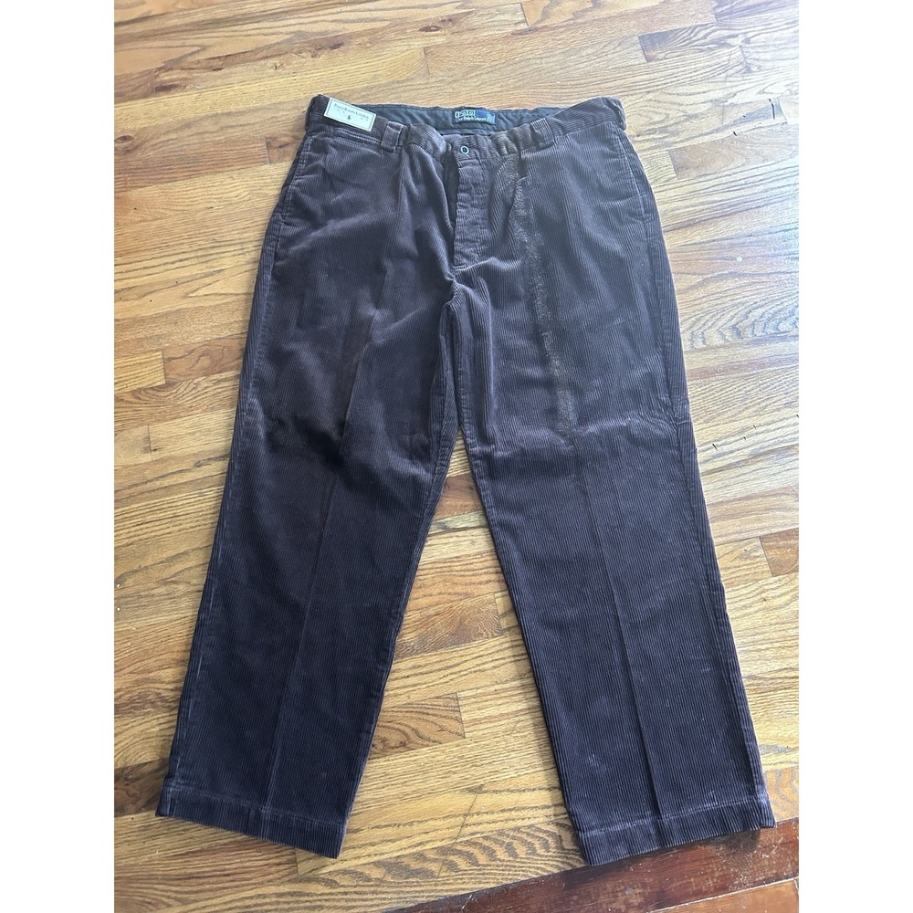 Vintage Polo Ralph Lauren The Guild Corduroy Pants Brown Mens 42x30 NWT